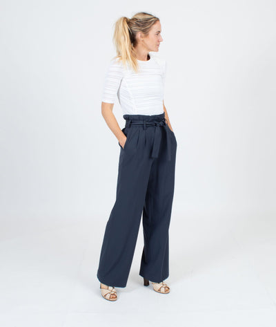 BCBG Max Azria Clothing XXS Belted Wide Leg Pant