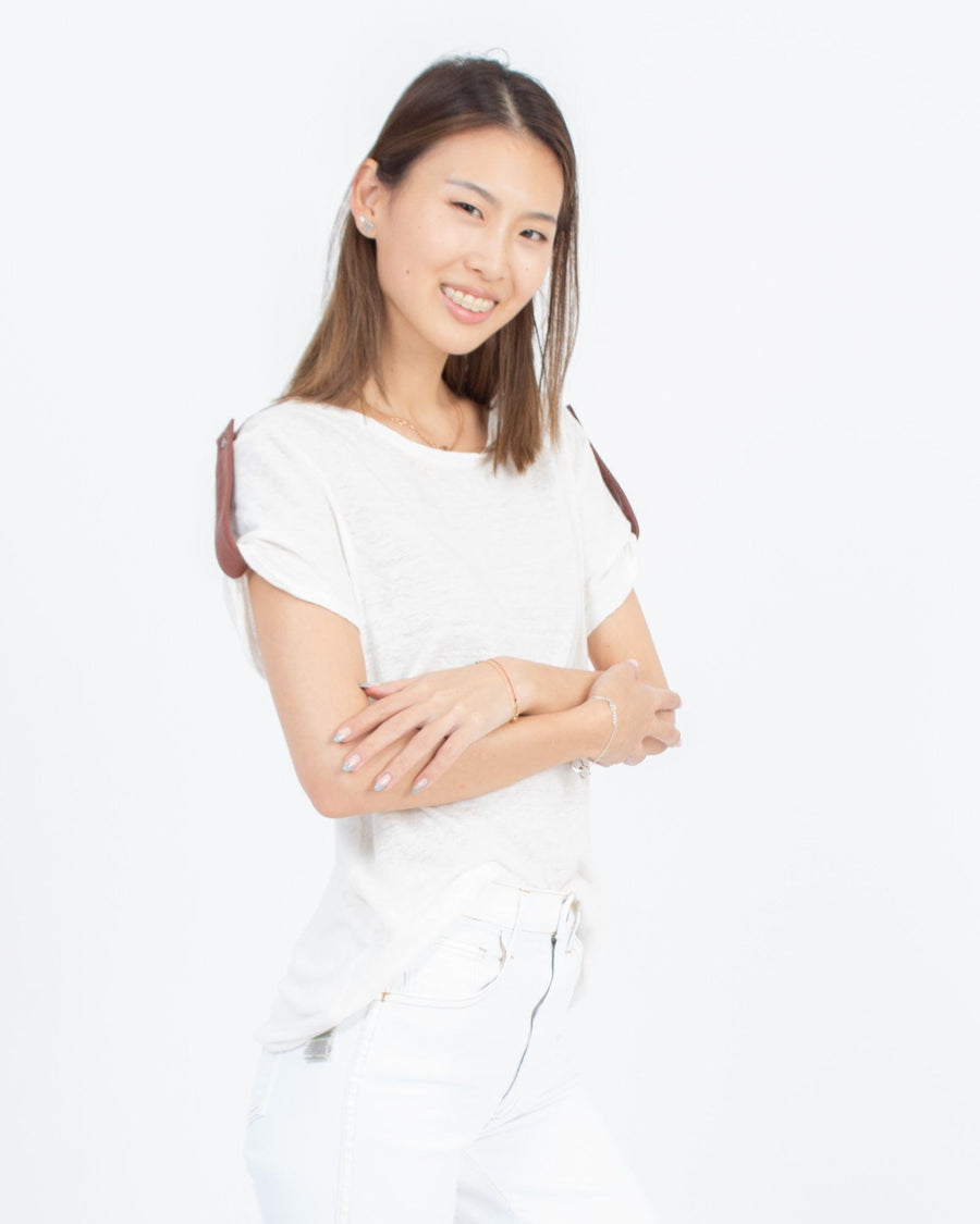BCBG Max Azria Clothing XXS Casual White Tee