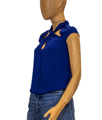 BCBG Max Azria Clothing XXS Royal Blue Blouse
