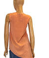 BCBG Max Azria Clothing XXS Silk Asymmetric V-Neck Tank