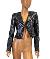 BCBG Max Azria Clothing XXS "Suvi" Sequin Moto Jacket