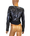 BCBG Max Azria Clothing XXS "Suvi" Sequin Moto Jacket