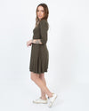 Bel Kazan Clothing XS Olive Green Knee Length Dress