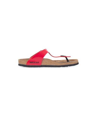 Birkenstock Shoes Large | US 9 "Gizeh Birko-Flor" Red Patent Slip On Sandals