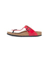 Birkenstock Shoes Large | US 9 "Gizeh Birko-Flor" Red Patent Slip On Sandals