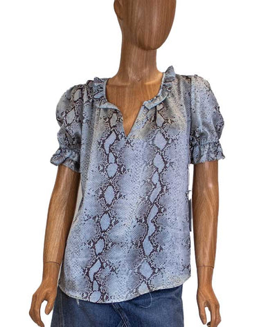 Bishop + Young Clothing Small "Sutton" Ruffle Sleeve Blouse