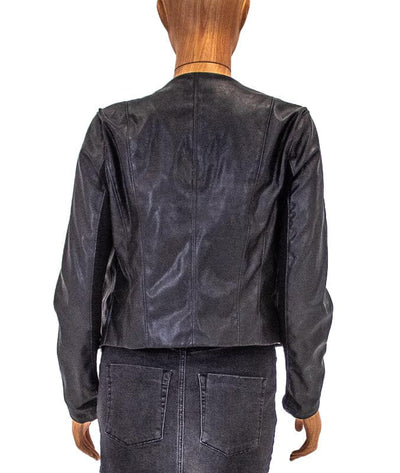 BLANKNYC Clothing Medium Collarless Leather Jacket