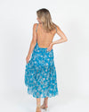 Blue Life Clothing XS Sleeveless V-Neck Scoop Back Floral Maxi Dress