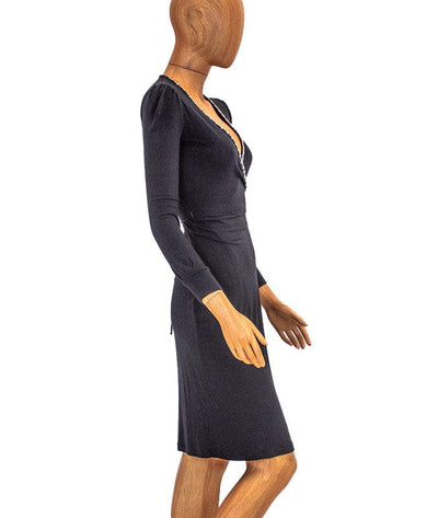 Blumarine Clothing Small | US 4 I IT 40 Black Wrap Dress