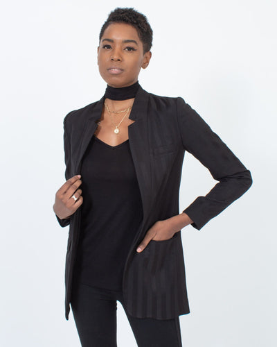 Bobi Clothing XS Striped Black Blazer