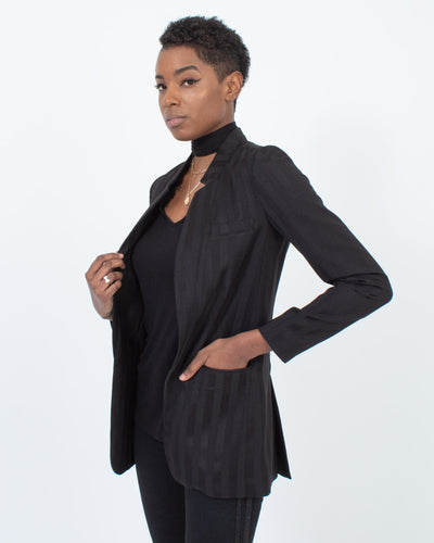 Bobi Clothing XS Striped Black Blazer