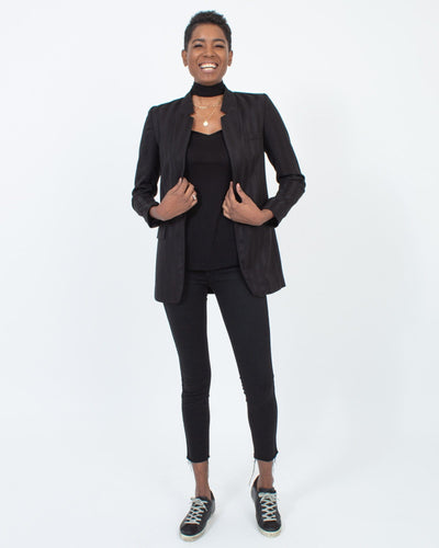 Bobi Clothing XS Striped Black Blazer