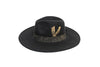 Bone By Dawn Accessories One Size "Navajo" Black Wide Brim Hat