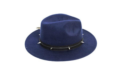Bone By Dawn Accessories One Size Navy Studded Wide Brim Hat