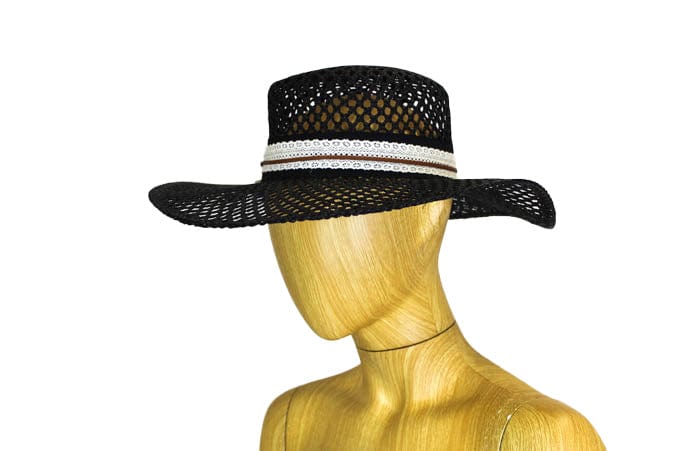 Bone By Dawn Accessories One Size Perforated Floppy Brim Straw Hat