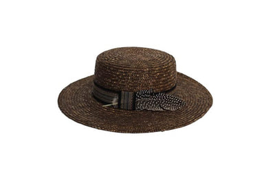 Bone By Dawn Accessories One Size Wide Brim Flat Top Straw Hat