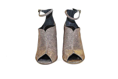 Brian Atwood Shoes Medium | US 7.5 Metallic Caged Sandal