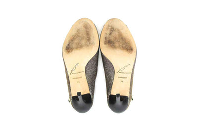Brian Atwood Shoes Medium | US 7.5 Metallic Caged Sandal