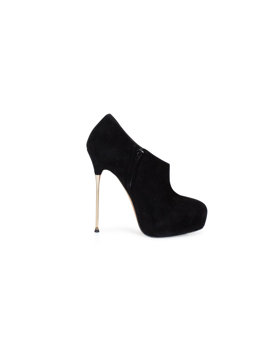Brian Atwood Shoes Small | US 7 Black Suede Ankle Platform Booties