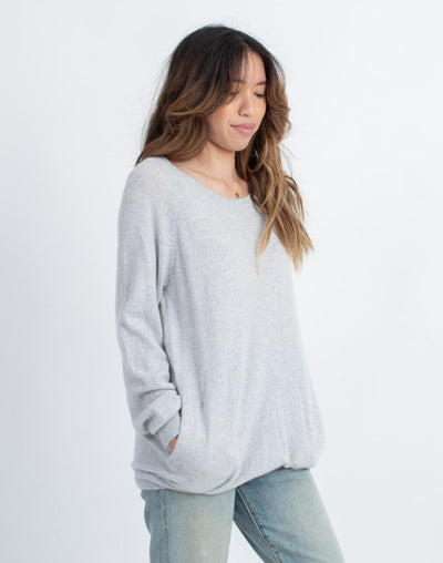 Brodie Cashmere Clothing Small Slash Pocket Long Cashmere Sweater