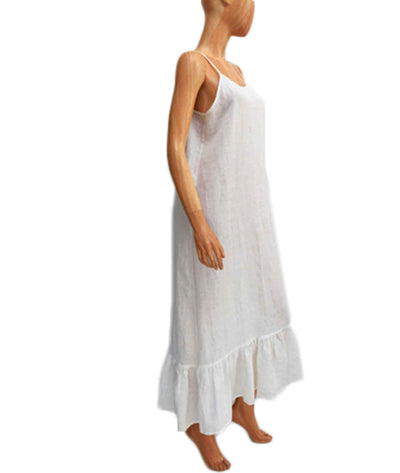 Bryn Walker Clothing Medium Linen Spaghetti Strap Maxi Dress