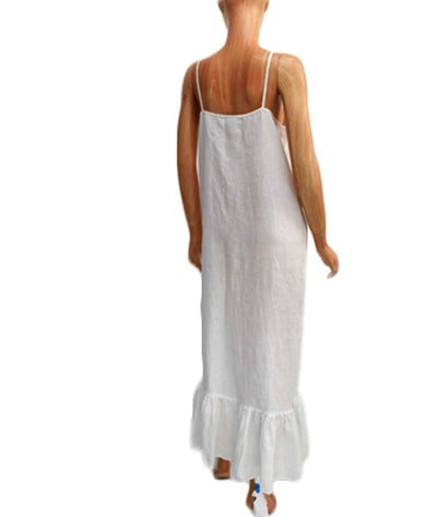 Bryn Walker Clothing Medium Linen Spaghetti Strap Maxi Dress
