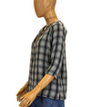 BSBEE Clothing XS Plaid V-Neck Blouse