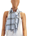 Burberry London Accessories One Size Plaid Fringe Scarf