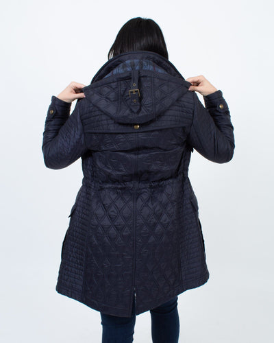 Burberry London Clothing Medium Navy Diamond Quilted Jacket