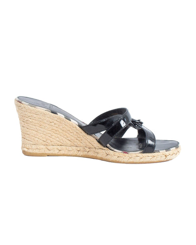 Burberry London Shoes Large | US 10 Patent Strap Espadrille Wedges