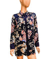 byTiMo Clothing Large Satin Button Up with Masked Buttons
