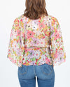 byTiMo Clothing Small Sheer Floral Wrap Blouse