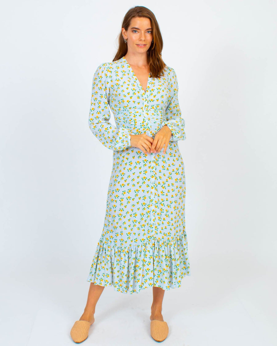 byTiMo Clothing XS Long Sleeve Floral Midi Dress