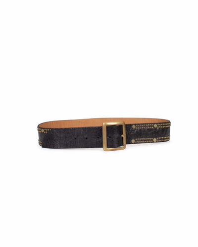 Calleen Cordero Accessories Small Black Studded Leather Belt