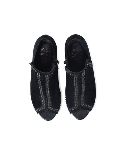 Calleen Cordero Shoes XS | US 5.5 Studded Open Toe Heeled Suede Bootie