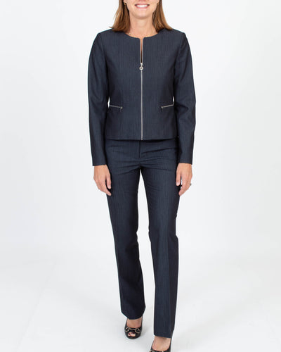 Calvin Klein Clothing Small Zip Front Blazer Modern Fit Pant Set