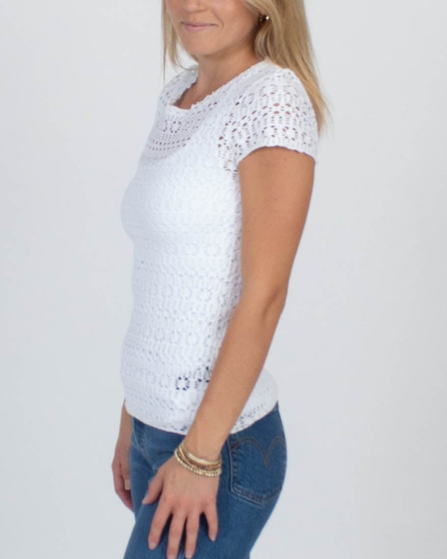 Calvin Rucker Clothing Small Stretch Eyelet Top