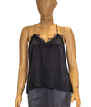CAMI Clothing XS "Racer" Black Silk Tank
