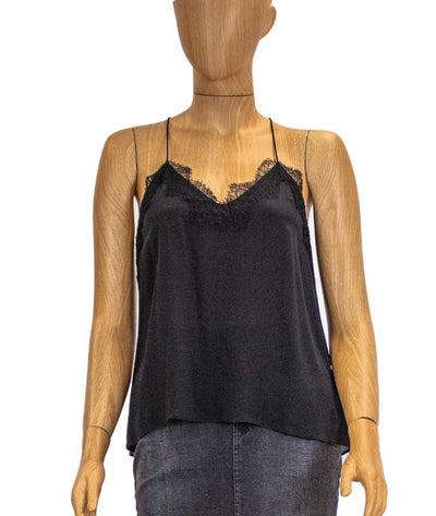 CAMI Clothing XS "Racer" Black Silk Tank