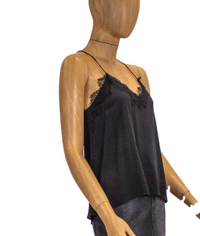 CAMI Clothing XS "Racer" Black Silk Tank