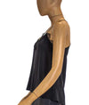 CAMI Clothing XS "Racer" Black Silk Tank
