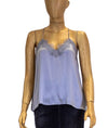 CAMI Clothing XS "Racer" Grey Silk Tank
