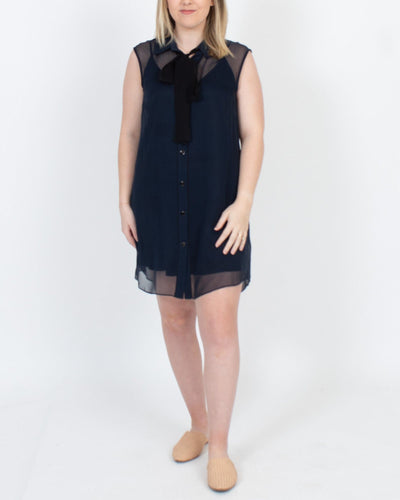 Caroline Constas Clothing Medium | US 6 Silk Button Down Dress
