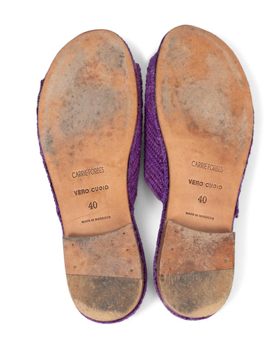 Carrie Forbes Shoes Medium | US 9 "Salon" Raffia Flat Sandal