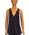 Catherine Malandrino Clothing XS | US 0 Black Eyelet Sleeveless Blouse