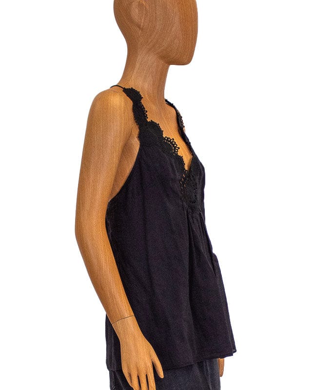 Catherine Malandrino Clothing XS | US 0 Black Eyelet Sleeveless Blouse