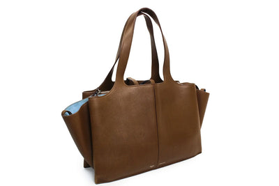 Celine Bags One Size Medium Tri-Fold Calfskin Leather Purse