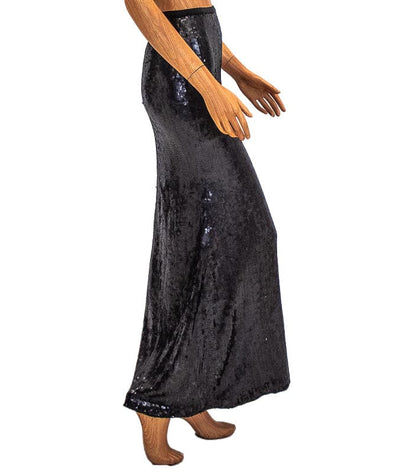 Black Sequin Maxi Skirt