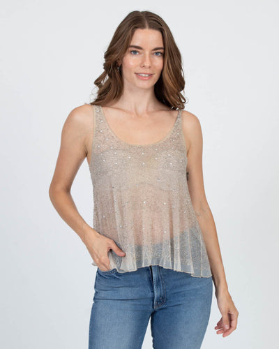 Chan Luu Clothing Small Sequined Tank Top