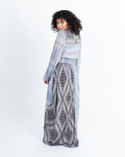 Chan Luu Clothing Small Sheer Printed Maxi Dress